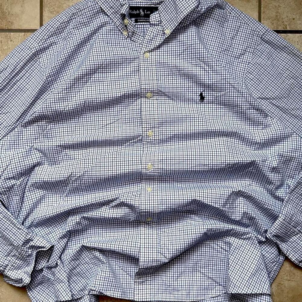 Ralph Lauren Classic Fit Button Up Dress Shirt - Size XL (17 1/2)